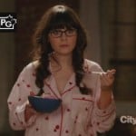 Jess’s pink heart PJs on New Girl