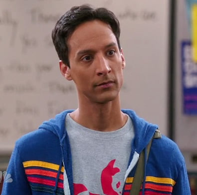 Abed’s grey shirt with red panda on Community