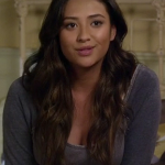 Emily’s grey baseball style tee on Pretty Little Liars