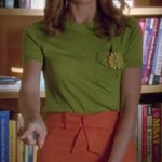 Emma’s orange bow skirt and green top on Glee