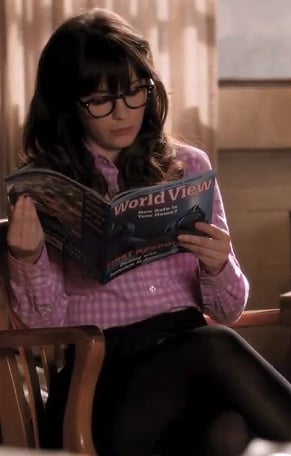 Jess’s pink checkered shirt on New Girl
