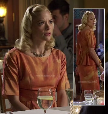 Lemon's orange peplum dress on Hart of Dixie