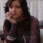 Maggie’s flecked purple longsleeved tee on The Carrie Diaries