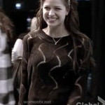 Marley’s black swirly knit sweater on Glee