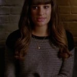 Rachel Berry’s black shouldered sweater on Glee