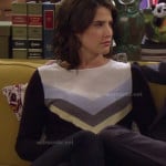 Robin’s chevron stripe sweater on How I Met Your Mother