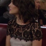 Robin’s black lace yoke top on How I Met Your Mother