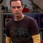 Sheldon’s black Batman & Robin shirt on The Big Bang Theory