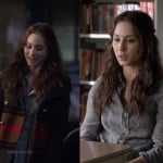 Spencer’s grey striped coat on Pretty Little Liars