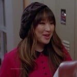 Tina’s pink and black peter pan collar dress on Glee