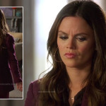 Zoe’s long burgundy/oxblood blazer on Hart of Dixie