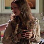 Zoe’s cream trench coat with embroidery on Hart of Dixie