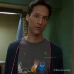 Abed’s astronaut/space animal (Star Fox) shirt on Community