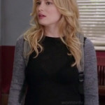 Britta’s grey and black colorblock sweater on Community