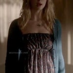 Caroline’s floral babydoll top on The Vampire Diaries