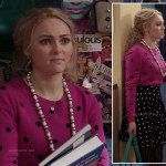 Carrie’s pink polka dot sweater on The Carrie Diaries