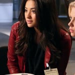 Emily’s red leather jacket on Pretty Little Liars