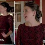 Michelle’s burgundy lace dress on Bunheads