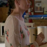 Michelle’s white rose sweater on Bunheads