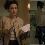 Sasha’s cream leather jacket on Bunheads