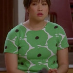 Tina’s green flower print dress on Glee