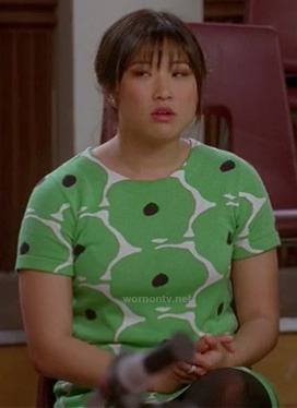 Tina’s green flower print dress on Glee