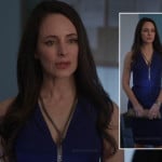 Victoria’s blue dress and tassle knot necklace on Revenge