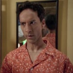 Abed’s orange robot print pajamas on Community