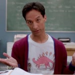 Abed’s dinosaur/stegosaurus kite shirt on Community