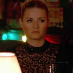 Alex’s black lace turtleneck top on Happy Endings