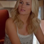 Alex’s white beaded cami on Happy Endings