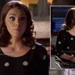 AnnaBeth’s black and white scribble polka dot dress on Hart of Dixie