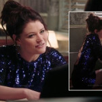 Belle’s purple sequin dress on Once Upon a Time