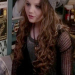 Dorrit’s black mesh cardigan on The Carrie Diaries