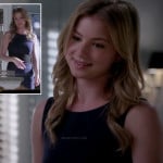 Emily’s navy blue and black colorblock dress on Revenge