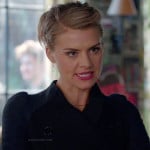 Jane’s navy and black jacket on Happy Endings