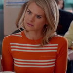 Jane’s orange and white striped top on Happy Endings