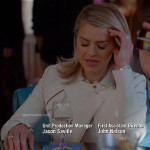 Jane’s white moto style jacket on Happy Endings