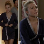 Juliette’s satin trim robe on Nashville