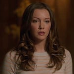 Laurel’s orange striped sweater on Arrow