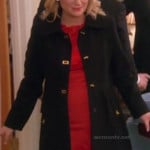 Leslie’s black coat with gold closures on Parks and Recreation