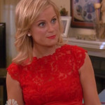 Leslie’s red lace dress on Parks and Recreation