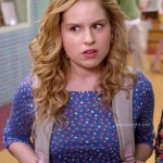 Lisa’s blue spot print tee on Suburgatory