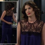 Robin’s blue and black lace jumpsuit on How I Met Your Mother