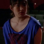 Tina’s blue wings (?) graphic tee on Glee