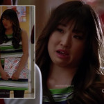 Tina’s green, white and navy striped dress on Glee