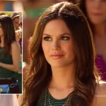 Zoe’s green striped tank top and curved bar necklace on Hart of Dixie