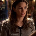 Zoe’s grey cardigan with fluffy shoulders on Hart of Dixie