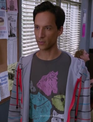 Abed's pirate animals tshirt on Community