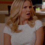 Alex’s white sequin tee on Happy Endings